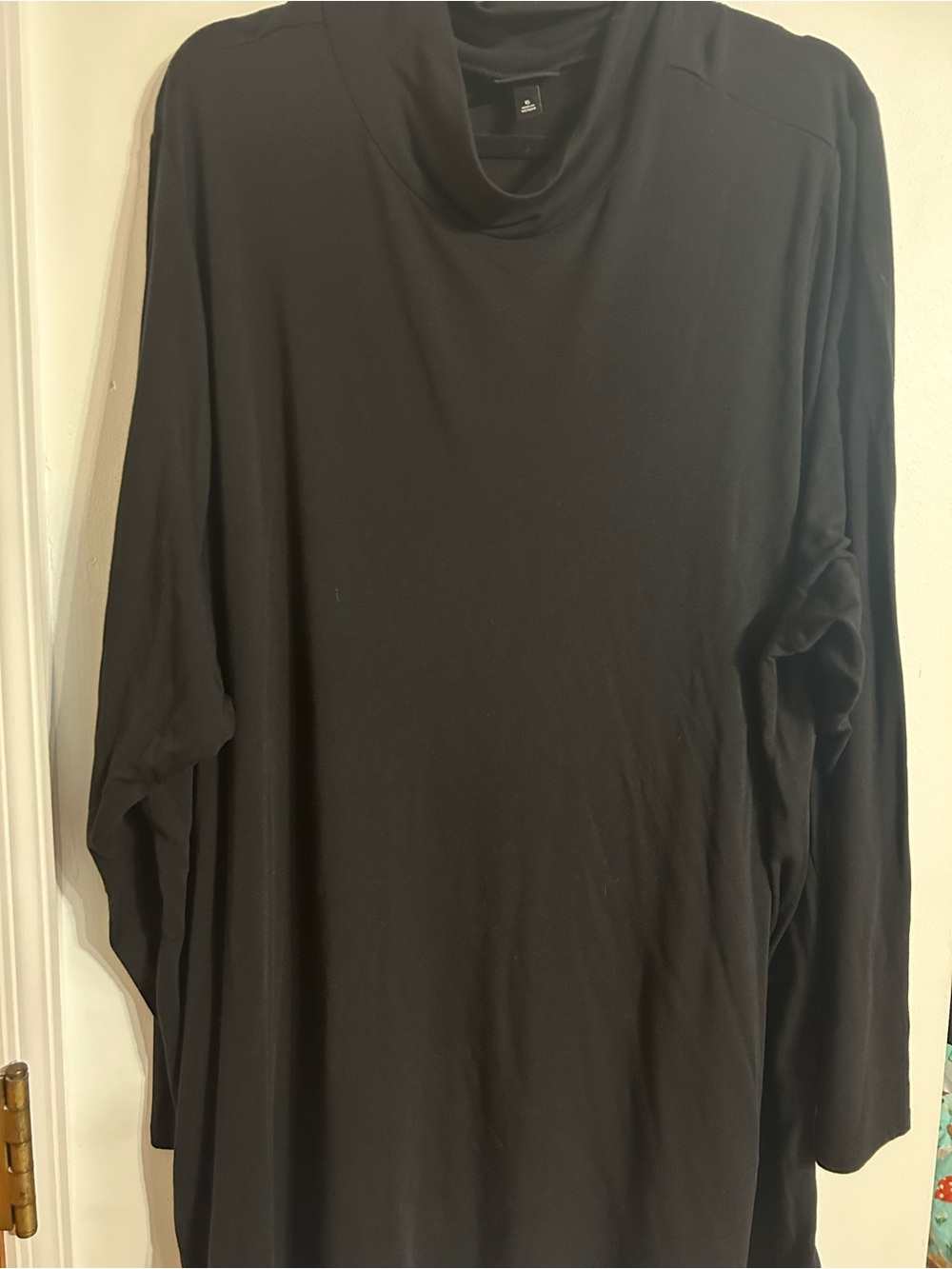 torrid Black Long Sleeve Draped Neck Top
